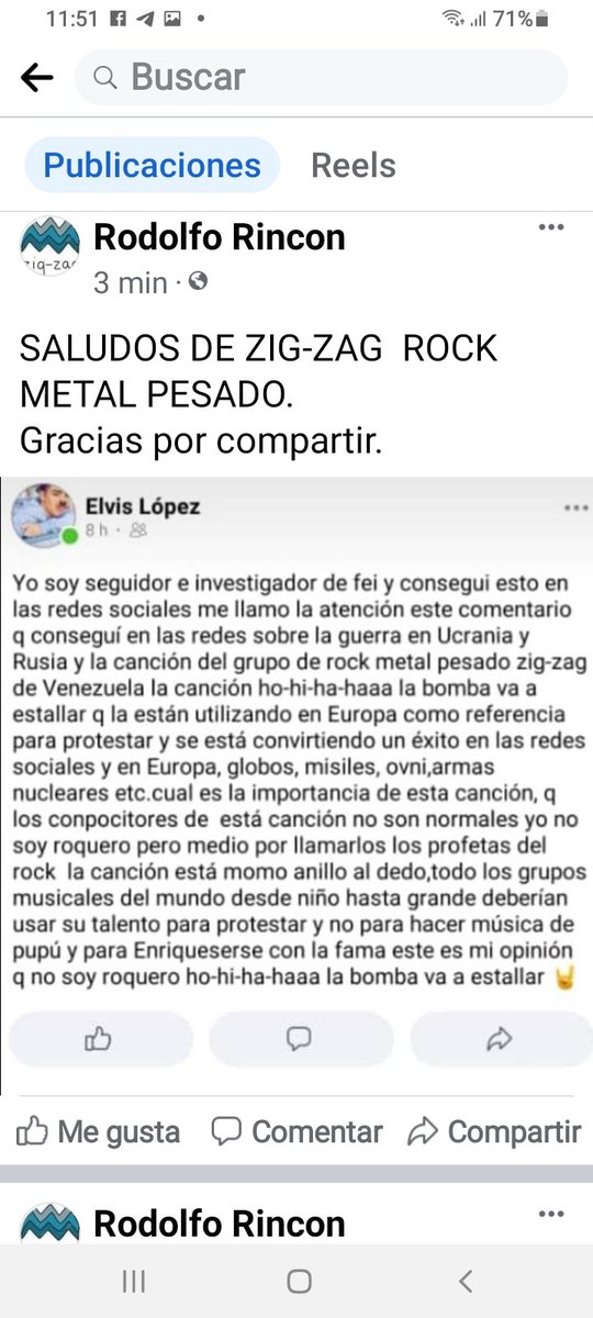 Saludos para todos nuestros amigos seguidores del ROCKANDROLL metal pesado de ZIG-ZAG valencia.