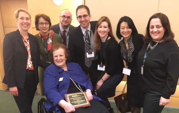 Catherine Kelleher with her students after winning the Therese Delpech Memorial Award. @JoanRohlfing @CISSMaryland @jeshere @AnyaFink @nilsugoren @naokoaoki