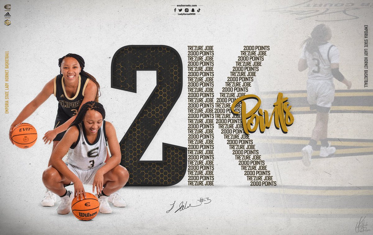 ESUHornetsWBB's tweet image. Congratulations to Lady Hornet Tre’Zure Jobe as she became the 3rd Lady Hornet to reach 2000 Points in their career! #2000Points #2K #MIAAwb @ESUSports