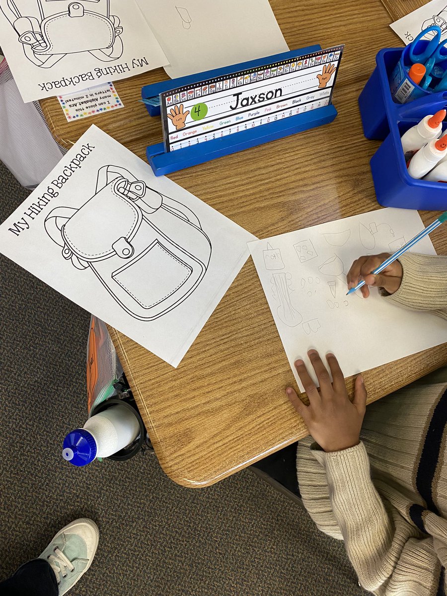 mrs_santore's tweet image. What would you bring in your backpack if you went on a hike? 🎒 #SpaghtIsGreat #KinderCrew