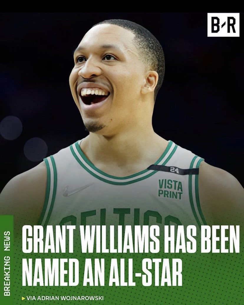 Breaking: Grant Williams to replace Jaylen Brown in the 2023 All Star Game.