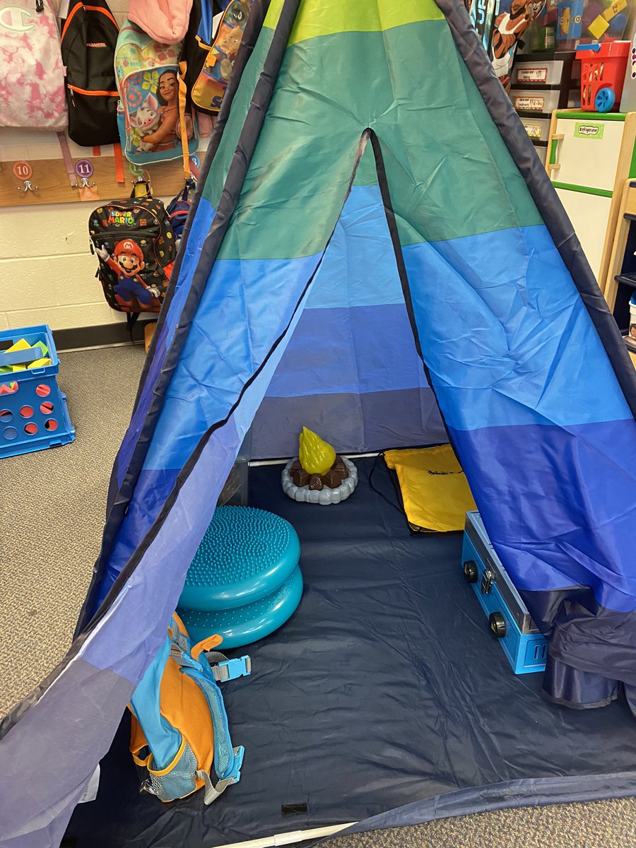 mrs_santore's tweet image. We really loved our camping set up this week! 🏕️ 🔥 #SpaghtIsGreat #KinderCrew