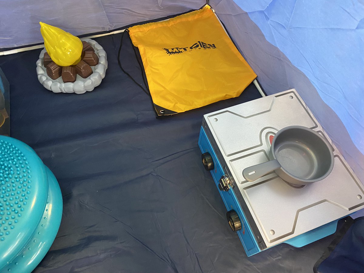 mrs_santore's tweet image. We really loved our camping set up this week! 🏕️ 🔥 #SpaghtIsGreat #KinderCrew