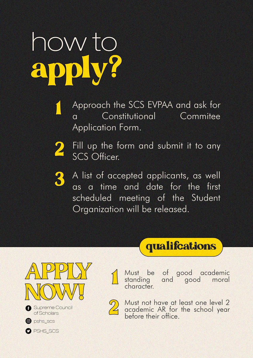SCS on Twitter "Submit your applications now! The SCS or