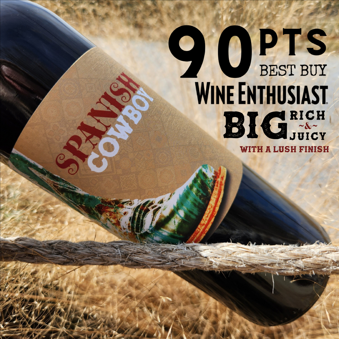 FringeWines's tweet photo. 90pts from #WineEnthusiast make a BIG RICH &amp; JUICY statement. This Cowboy wants to settle down with you 👄
https://t.co/pU3ppi4HTE
#fringewines #90pts #californiawine #wine #redblend #spanishcowboy https://t.co/5XDJSmnL8S