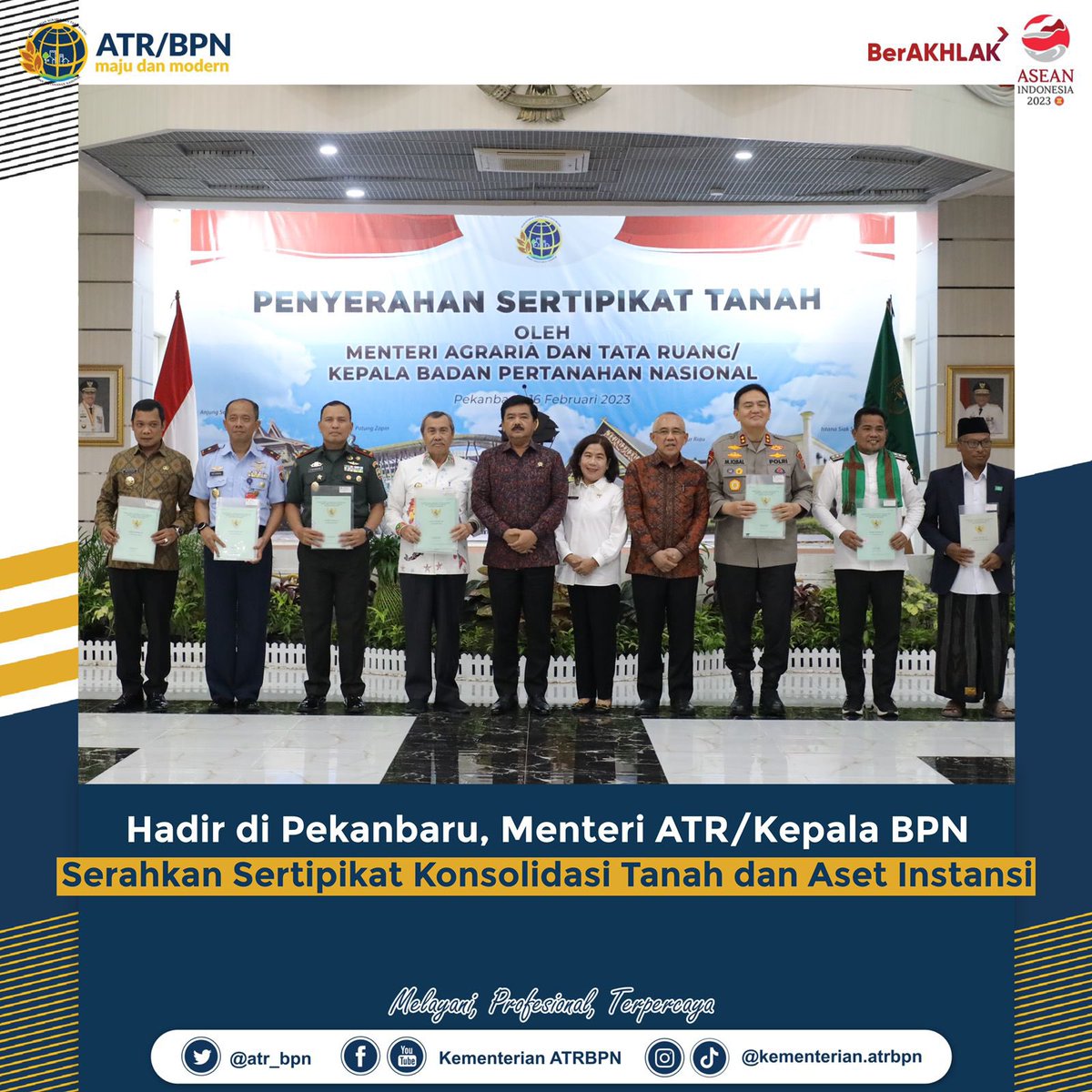 Kementerian ATR/BPN on Twitter: "Hadir di Pekanbaru, Menteri ATR/Kepala