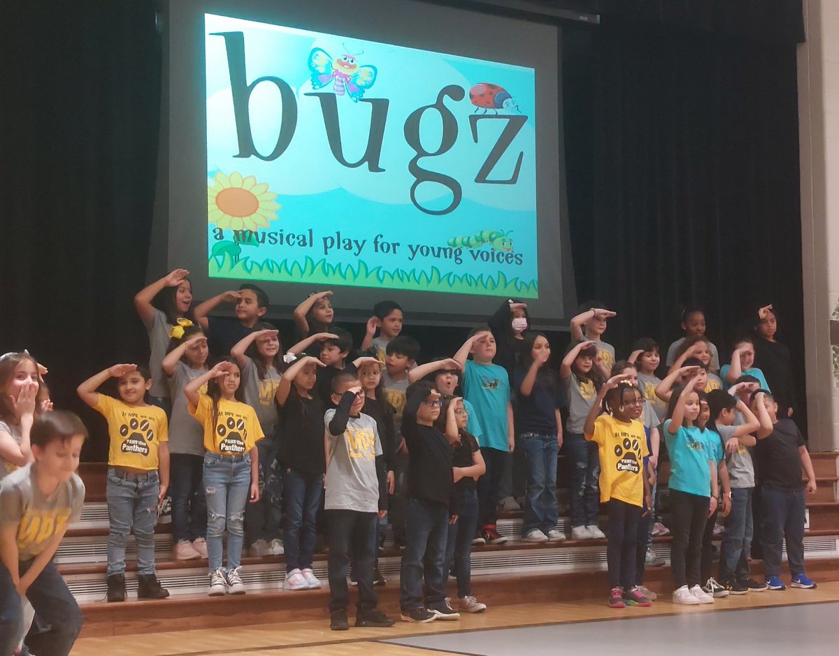 What a turnout! Standing room only for the 2nd grade musical “Bugz”. Great job, 2nd grade! #mpepanthers <a href="/MPElemSchool/">Memorial Parkway EL</a>
