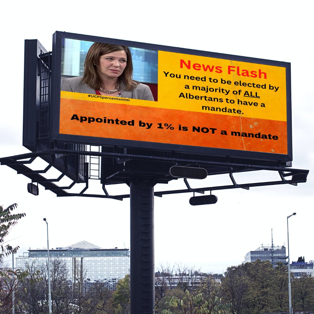 Twreck1031's tweet photo. @JasonOnTheDrums With just 1% of all Albertans appointing her how can she get away with giving away OUR money. Smith is buying votes and she does not have a mandate. 103 days until the election and we can take back our government and return to some level of sanity.#ableg #FireTheUCP #ucpgetgone https://t.co/t5z7OguUE8
