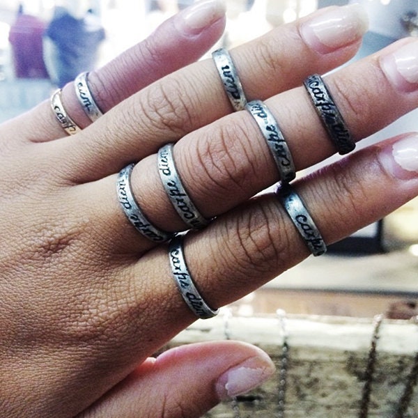 CDJewellery's tweet photo. Excited to share the latest addition to my #etsy shop: Carpe Diem Ring Script Rings Oxidized Brushed Silver Finish https://t.co/dsn1QO9BKt #silver #no #unisexadults #yes #steel #avantgarde #carpediemring #carpediem #carpediemjewelry https://t.co/f4tXonJRwI