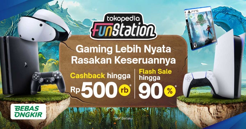 tokopedia's tweet photo. Maksimalin gaming experience kamu dengan beli kacamata VR di Tokopedia #Funstation ๐ถ๐
Mumpung lagi ada diskon sampe 90% dan cashback hingga 500 ribu wiiii~
#autohobbies #tokopediapromo