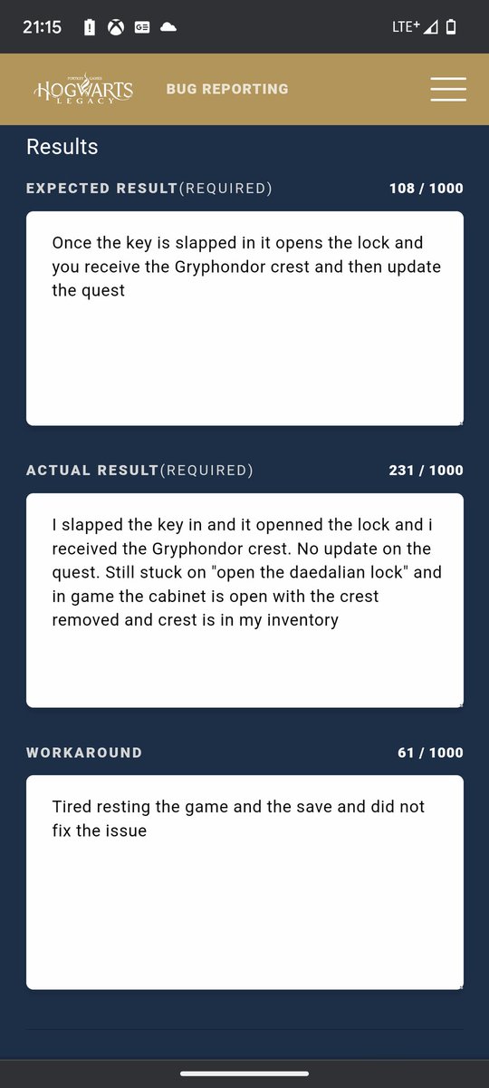 dewgie16's tweet photo. @WBGamesSupport hello, I am getting a spinning wheel on your report a bug website so I have come here to submit. Attached are screenshots. Thanks https://t.co/wehU1W7r1z