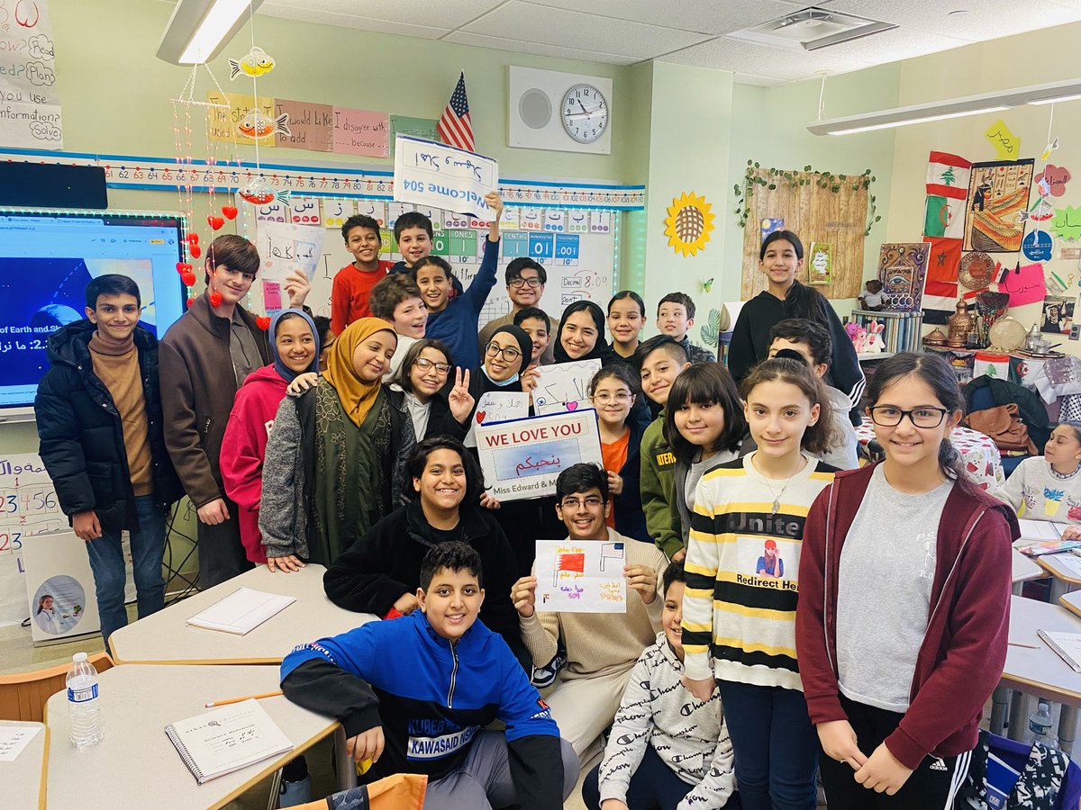 zidriss's tweet image. We were visited today by an IB school from Qatar being that we are one and only school that has an Arabic DL program in NY. Our stdts were excited to meet and take pics with them, &amp;amp; share stories. It was such a great experience for everyone. ❤️❤️ ⁦@QFIntl⁩ ⁦@_jps⁩