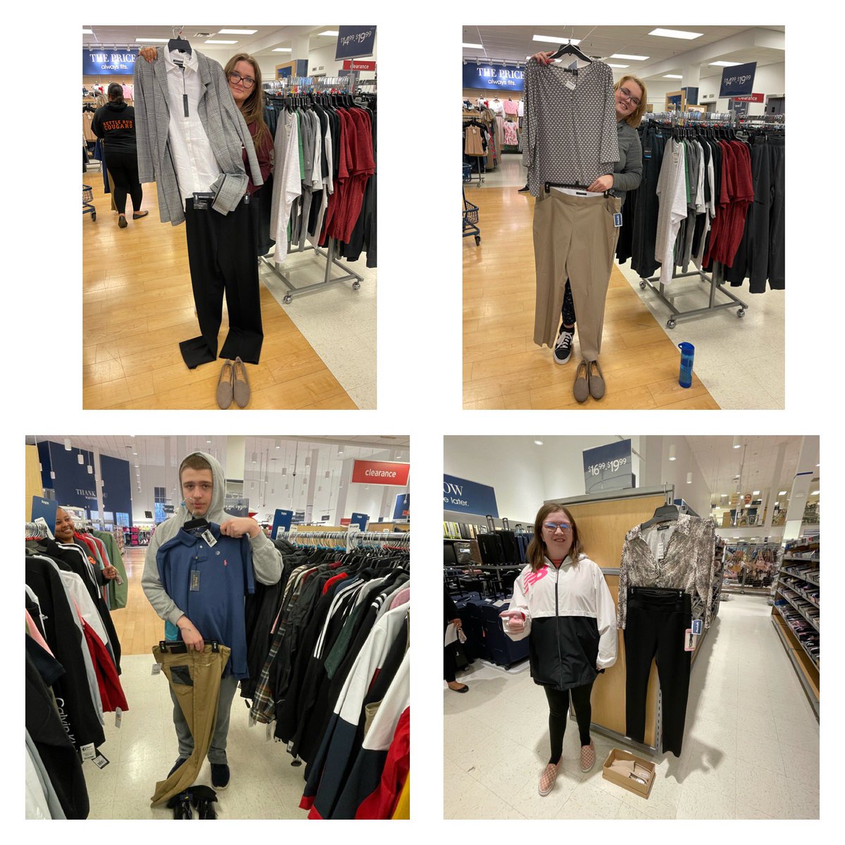 krhs_stand's tweet photo. The students did a great job at the Marshall’s Community Access Trip (CAT) selecting what to wear and what NOT to wear to a job interview. #Whattowear #WhatNOTtowear #Interviewing #Jobskills #CommunityAccessTrip #ChooseToInclude #interviewattire https://t.co/82peQBCUWV