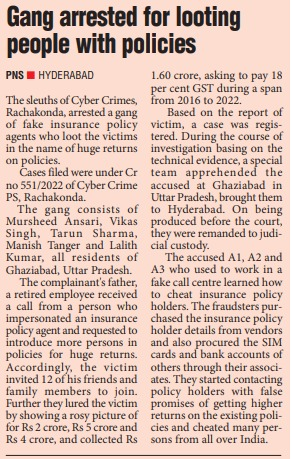 MalkajgiriCop's tweet photo. The sleuths of @CyberCrimeRck #arrested the gang of #fake #insurance policy agents who loots the #victim in the name of #HugeReturns on policies.
@TelanganaCOPs @Telangana4C @DCPLBNagar @DcpMalkajgiri @DcpBhongir https://t.co/ffKuSW5CHd