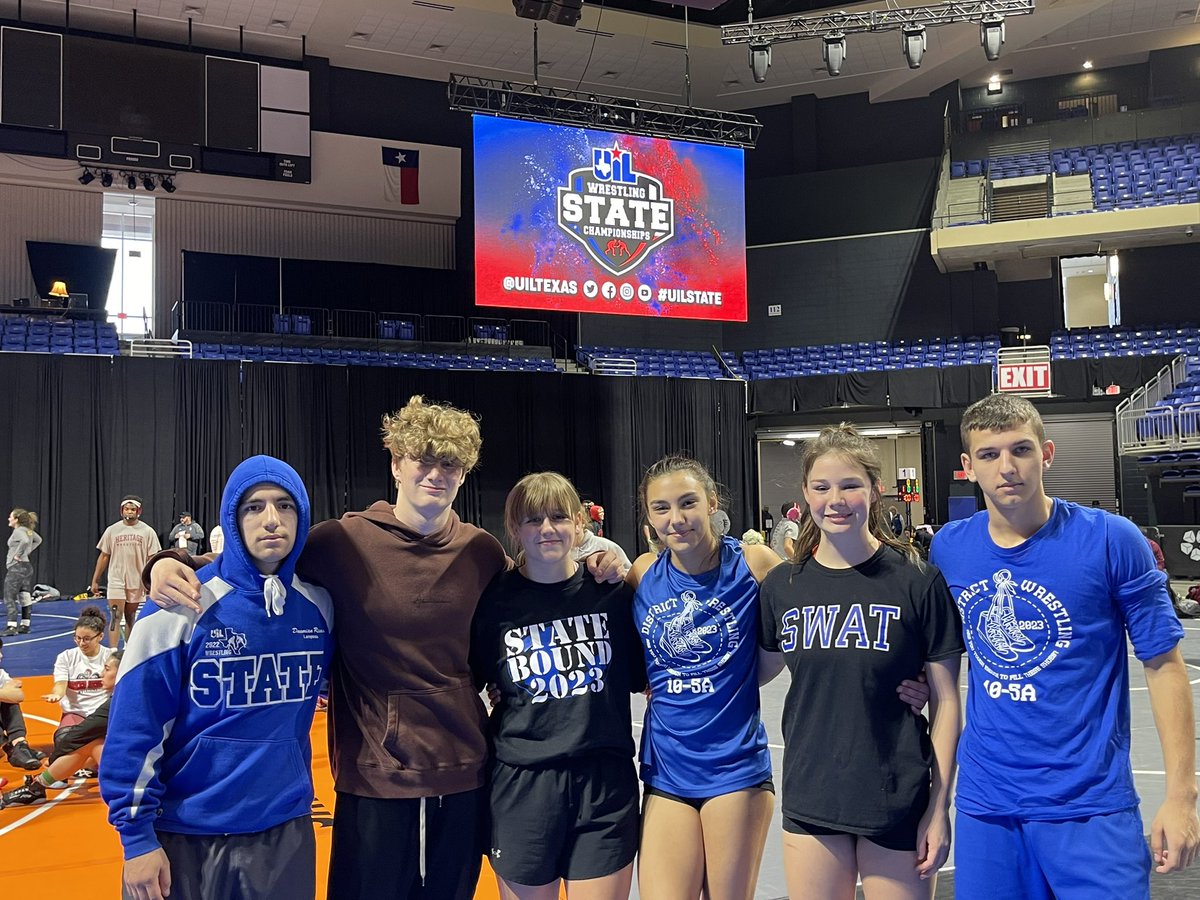 LHSWRESTLING2's tweet photo. Soaked it all in today before the big day tomorrow!! Good luck to everyone at STATE!! @LampasasHS https://t.co/8KGq6GhVBG