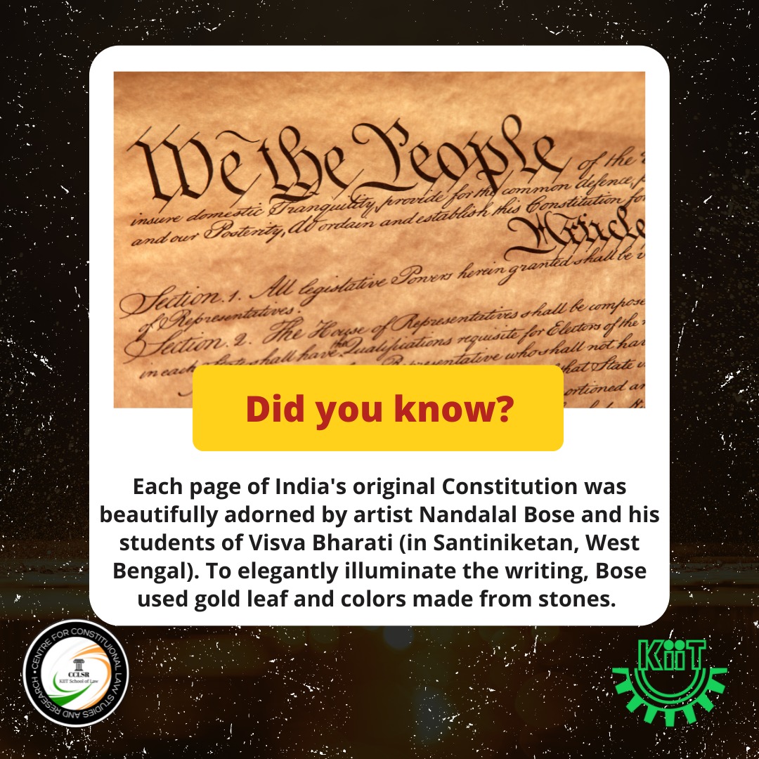 CclsrKiit's tweet photo. Did you know?
#cclsr #cclsrkiit #kiitschooloflaw #Constitution https://t.co/TXzjXD07By