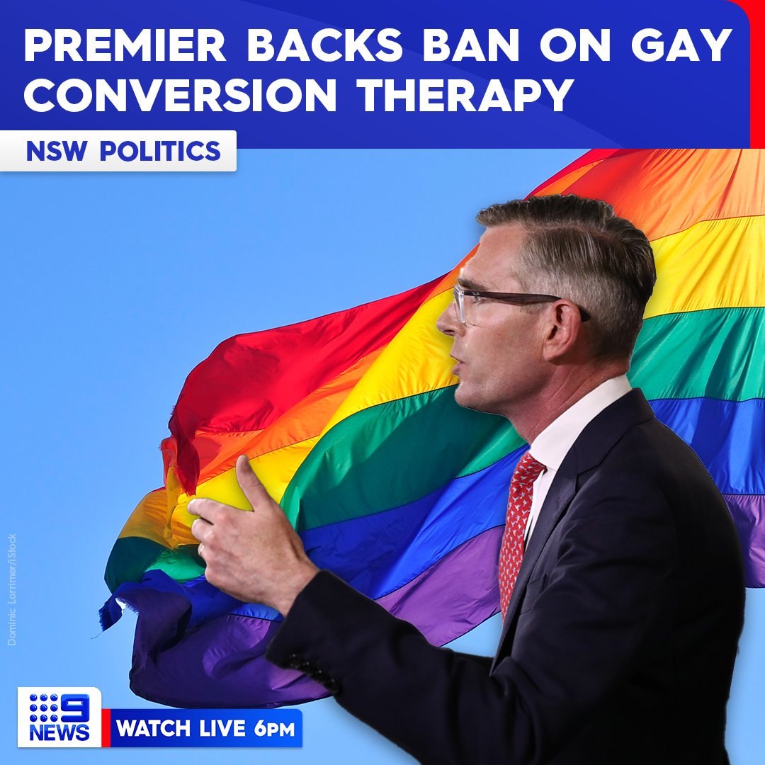 9NewsAUS's tweet photo. NSW Premier Dominic Perrottet will back a ban on gay conversion therapies across the state, days after Opposition Leader Chris Minns made a similar vow.

Similar programs have already been banned in VIC, the ACT and QLD. #nswpol #9News

MORE: https://t.co/LcumaiOJXV https://t.co/CNmMq4B9zH