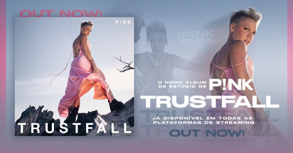 infopinkbrasil's tweet photo. 🚨 | SAIU! 

#TRUSTFALL, o 9º álbum de estúdio de @Pink finalmente está entre nós! 

Ouça agora nas principais plataformas de streaming e depois volta aqui pra nos contar qual música foi a sua favorita! ❤️ https://t.co/OJI4RkIKjb