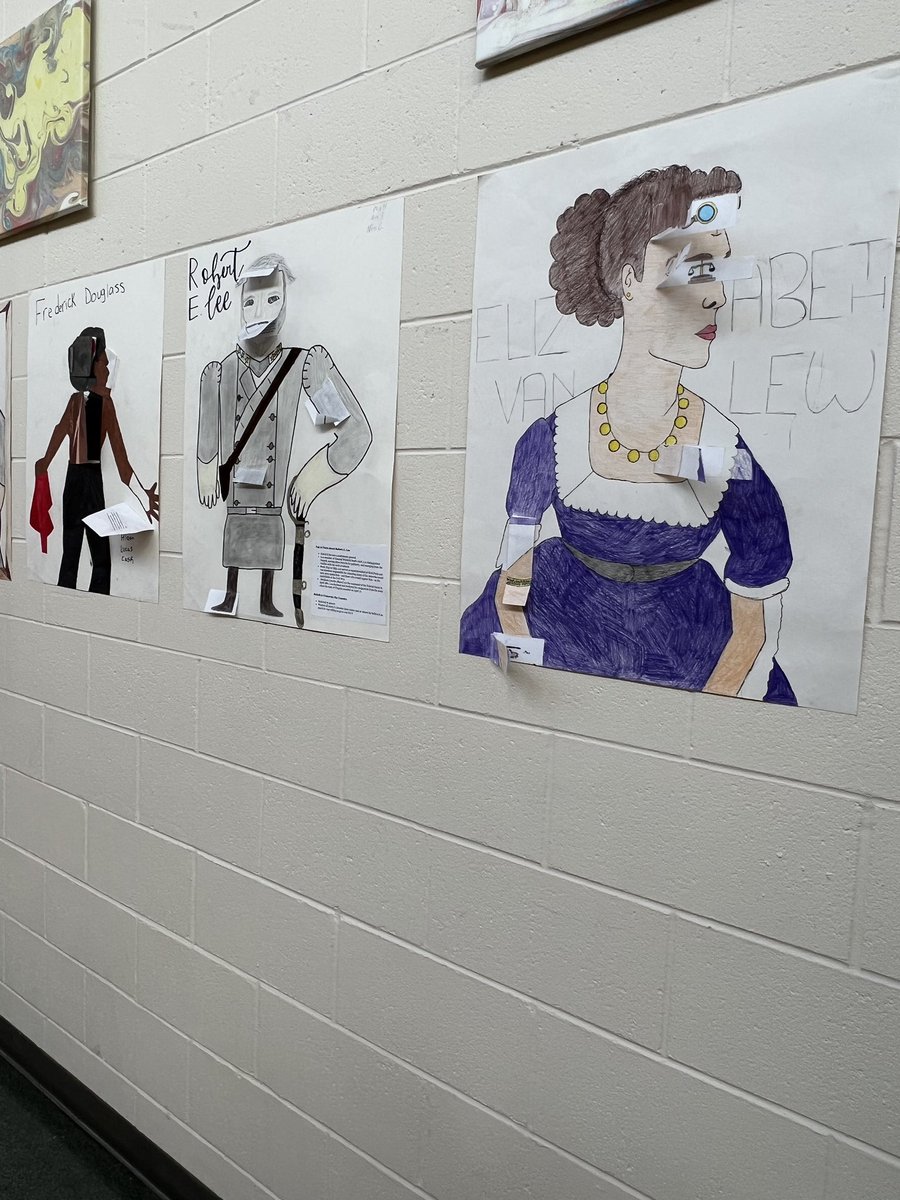 MrsLDavis's tweet photo. This week our 8th Graders at @MBPollard created “X-Ray Profiles” for people involved in the American Civil War and I was SO impressed with the final products! I’m so thankful to have an amazing PLC partner like @ilengelb to do innovative projects with. https://t.co/BzDYcpEn8P