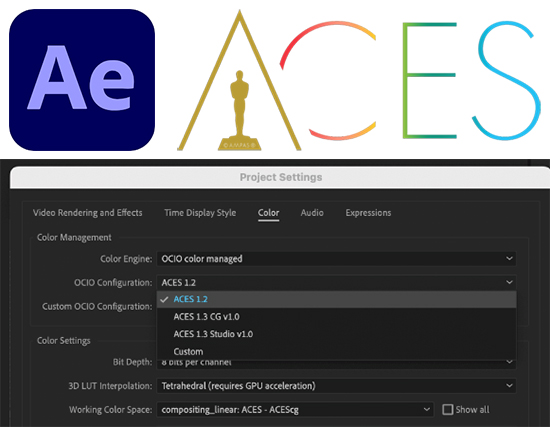 cg_visual's tweet photo. After Effects 23.2 enable OpenColorlO and ACES color management
Adobe上星期推出更新 After Effects 23.2 ,  整合色調管現系統OpenColorlO (OCIO) 簡化直接 ACES workflow 處理, 提供 ACES 1.2 及 1.3預設配置 , 使用更為方便

software https://t.co/DM5vXG1drL