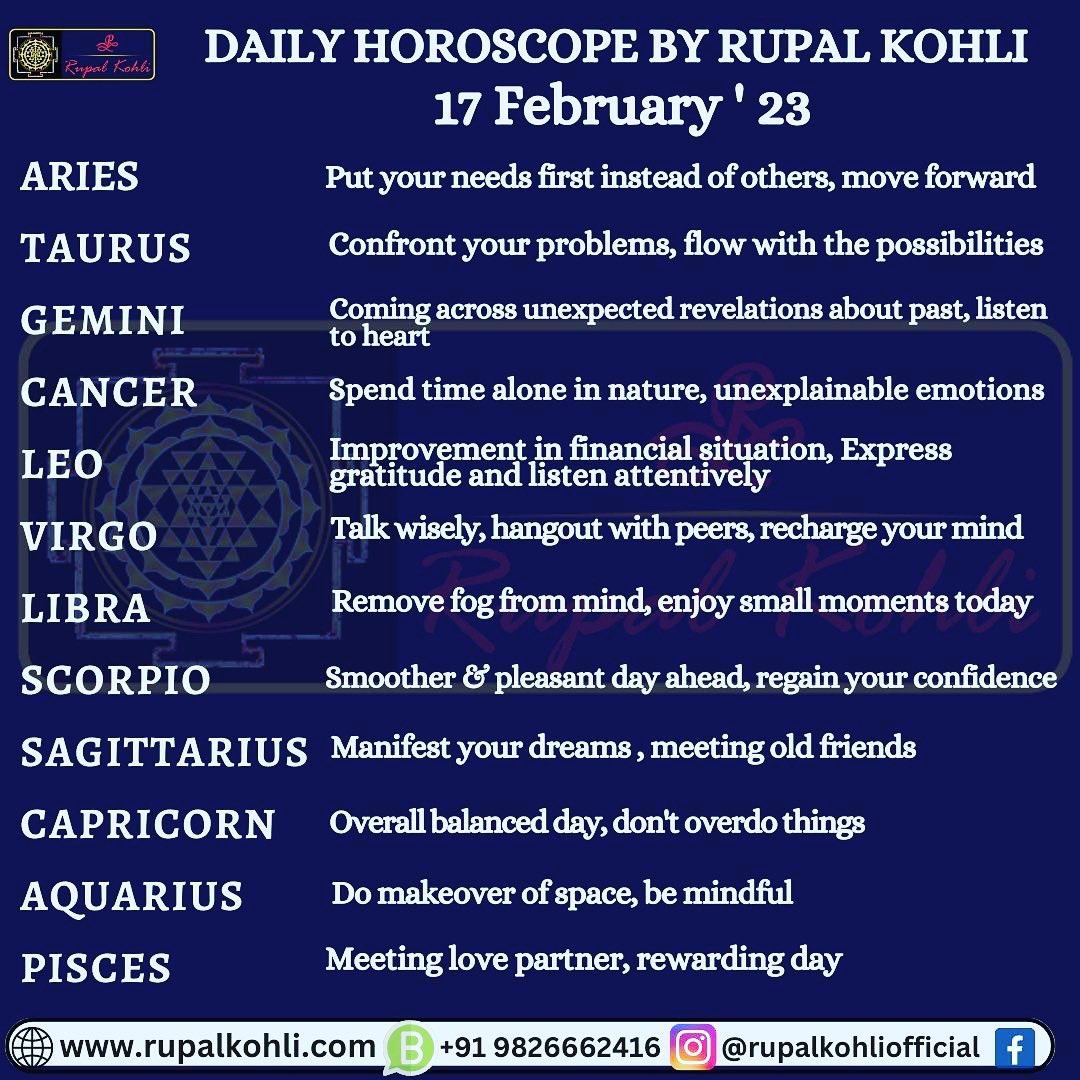 Daily Forecast Horoscope  🌟⚡️✨️
17th February 2023
.️
.
.
#today #horoscope #dailyforecast #fyp #trending #viral 
 #astrology #numerology #tarot
