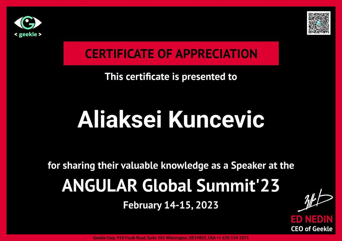kuncevic's tweet image. 👨‍💻On Feb 14 I was speaking at Angular Global Summit by @Geekle along with other great speakers! 

As a part of my #angular talk I present a new OSS product called NGVM!

⭐You can read more about NGVM here github.com/angularconsult…

🎥 See my talk here  youtu.be/tWCM69cucOA?t=…