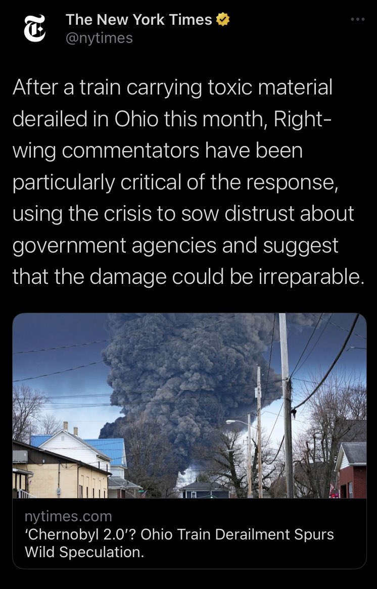 TheMcKenziest's tweet photo. “If you care about an entire town being poisoned, you’re now right-wing” https://t.co/iDovb5Z8f9