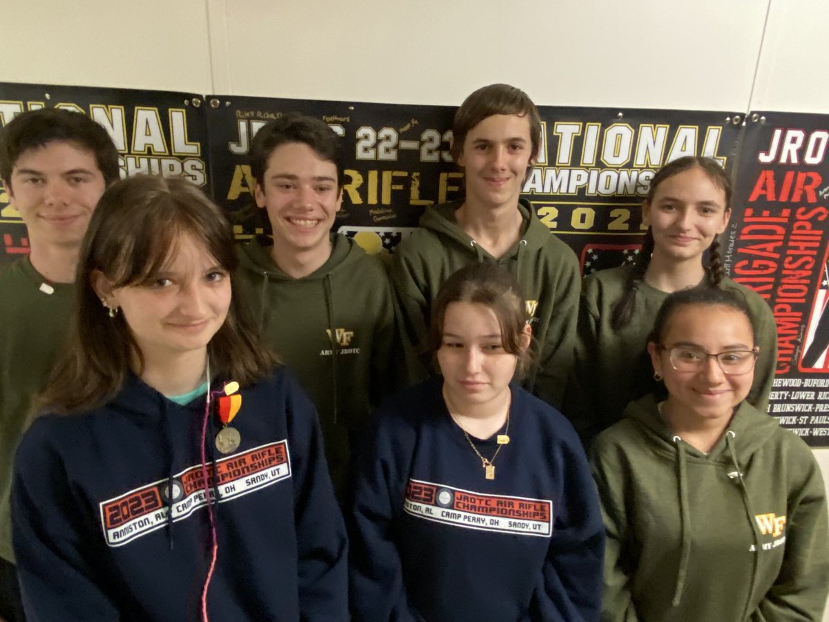 WFArmyJROTC's tweet photo. Congrats to #titanrifle on today’s match at Nation Ford HS in SC: 16 PRs set by our athletes, 2 achieve EXPERT rating, and we finish the day sitting in first place. A great day to be a Titan. #jrotc #army #rifle #wsfcs https://t.co/djSRId9Gmb
