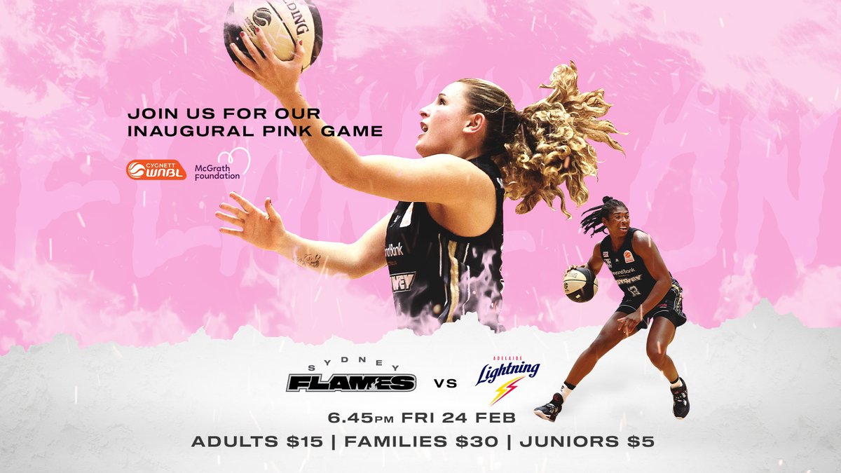 Sydney Flames will turn Quaycentre pink next week as we hold our inaugural Pink game with the McGrath Foundation. Tiana Mangakahia is a breast cancer survivor and was the catalyst for this initiative. 
Read more from Tiana and the Pink game on our website: bit.ly/3YIhPpt