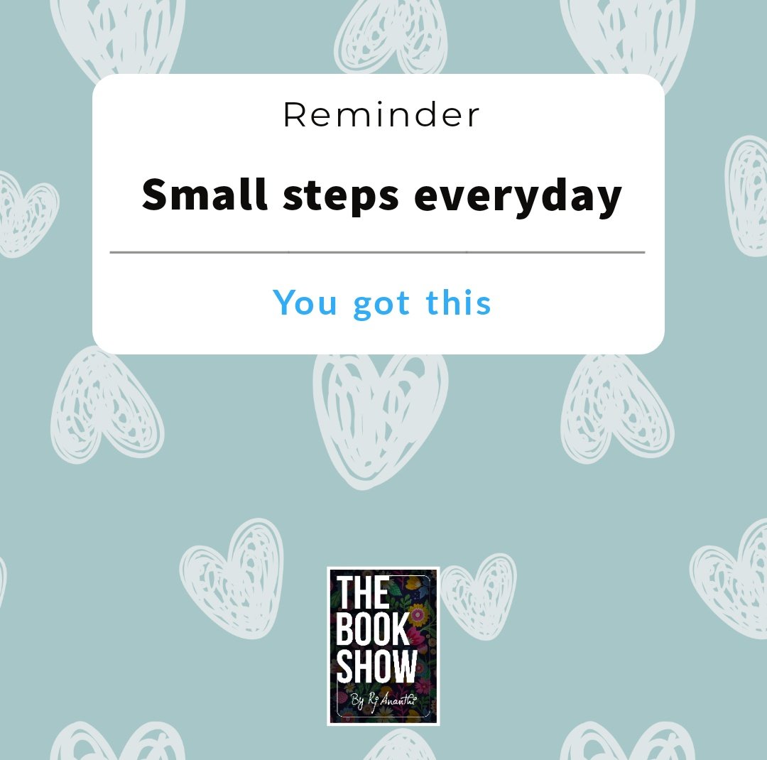 #KuttyReminder
It's ok if you started late
It's ok if you take small steps

Everything counts 😊💜✨
.
.
#TheBookShow #rjananthi #goodthoughts #Bookstagram #bookcommunity #bookblogger #booktuber #Bookfluencer #reading #readersofinstagram #BookTwitter