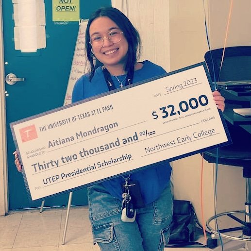 Congratulations to Aitiana for being awarded UTEP's Presidential Scholarship! Your hard work paying off! Go Griffins!
.
.
.
<a href="/UTEP/">UTEP</a> <a href="/utepechs/">UTEP ECHS ASC</a> <a href="/EPCCNews/">EPCC</a> #studentlife #studentleaders <a href="/nwechs_stuco/">NWECHS Student Council</a>