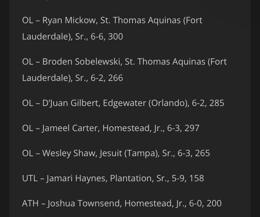 Blessed to be apart of First Team All State #GodIsGood @Exit1Athletics @JerryRecruiting @TheCribSouthFLA