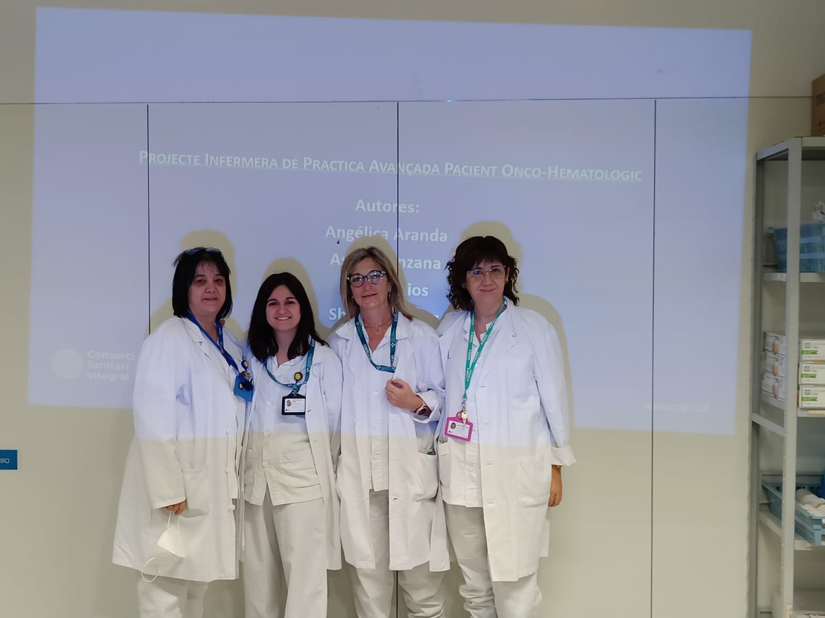 nursescsi's tweet photo. 💯💯Continuem fent sessions al #HDIABroggi sota el lema "estem al dia". 
Presentació "Projecte Infermera Pràctica Avançada pacient onco-hematològic" @angy20044 @shesan_86 @ANEHematologia 
#InfermeraPràcticaAvançada
#socinfermeraipunt
#somcsi https://t.co/eK1CegOcHO