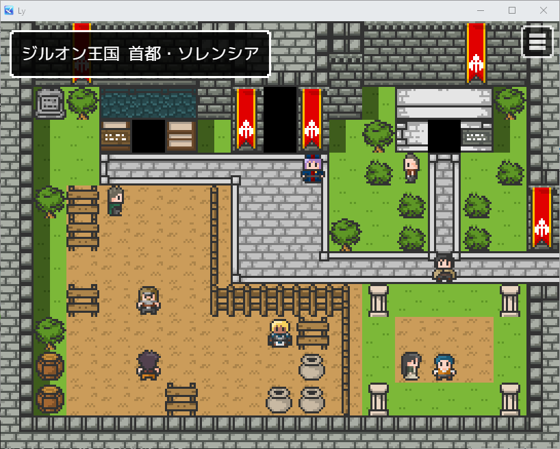 panic_apple's tweet photo. Ly【無限ダンジョンハクスラRPG】進捗
町人たちのキャラチップを大幅増量し、
町がだいぶにぎやかになってきました。
また今は閉まってますが、進行度によって
どんどん施設が解放されていく予定です。
完成が見えてきた…！
#プレミアムツクールデー #RPGツクールMZ https://t.co/ac9X469BKP