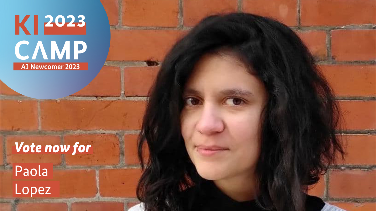 🚀👏We are happy to announce: Our visiting researcher Paola Lopez has been nominated as an AI newcomer 2023 by @informatikradar and @BMBF_bund. Please vote for her here until Feb 22nd: gi.de/to/dP-39964 #KICamp23