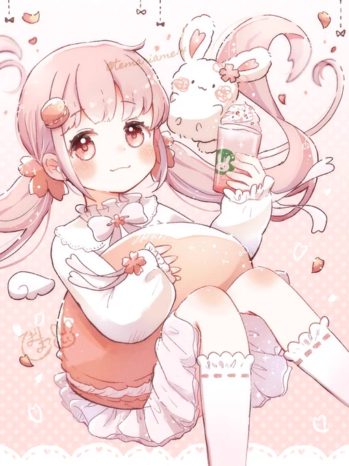 さくらフラぺな女の子 