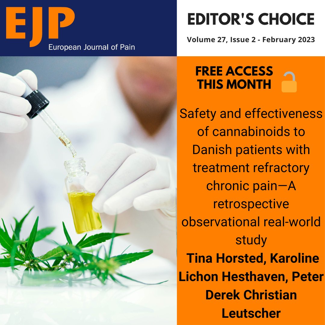 EFIC_org's tweet photo. The use of cannabinoids has risen as an alternative treatment for pain. One of February's Editor's Choice articles in the #EJPain studies the effectiveness of cannabinoid therapies as a remedy for treatment refractory chronic pain (TRCP). 
More here 👉 https://t.co/Aj6IT6JA7w https://t.co/j4htXvBpiC