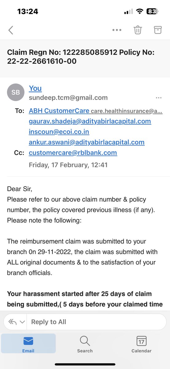 sundeep01's tweet photo. @abccare @abhealthin : Your Pathetic service &amp; harassment: for info @ndtv @republic @htTweets @ZeeNewsEnglish @DainikBhaskarBR @TOIIndiaNews @CNNnews18 @Swamy39 https://t.co/xnEY5ZEOnS
