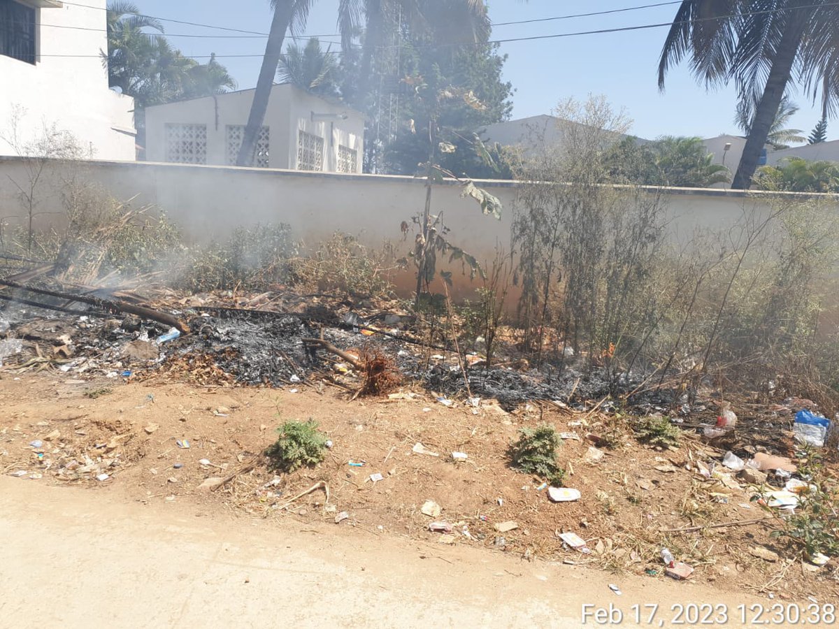 @BBMPSWMSplComm
@PollutionState
#Garbageburning @NammaBengaluroo
@BangaloreMirror
@DeccanHerald 
#AirPollution
#StopGarbageBurning of dry leaves and near Big market Doddaballapur Road North Bangalore