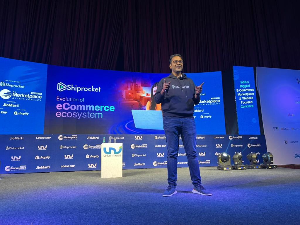 Unicommerce_'s tweet image. Saahil Goel, CEO and Co-founder at @ShiprocketIndia  masterclass on the topic of &quot;Evolution of E-commerce Ecosystem&quot; at India&apos;s Biggest Marketplace and Carts Conclave.
Catch us live streaming on Twitter
Twitter: lnkd.in/d35-pYDJ
#MPCConclave2023 #masterclass