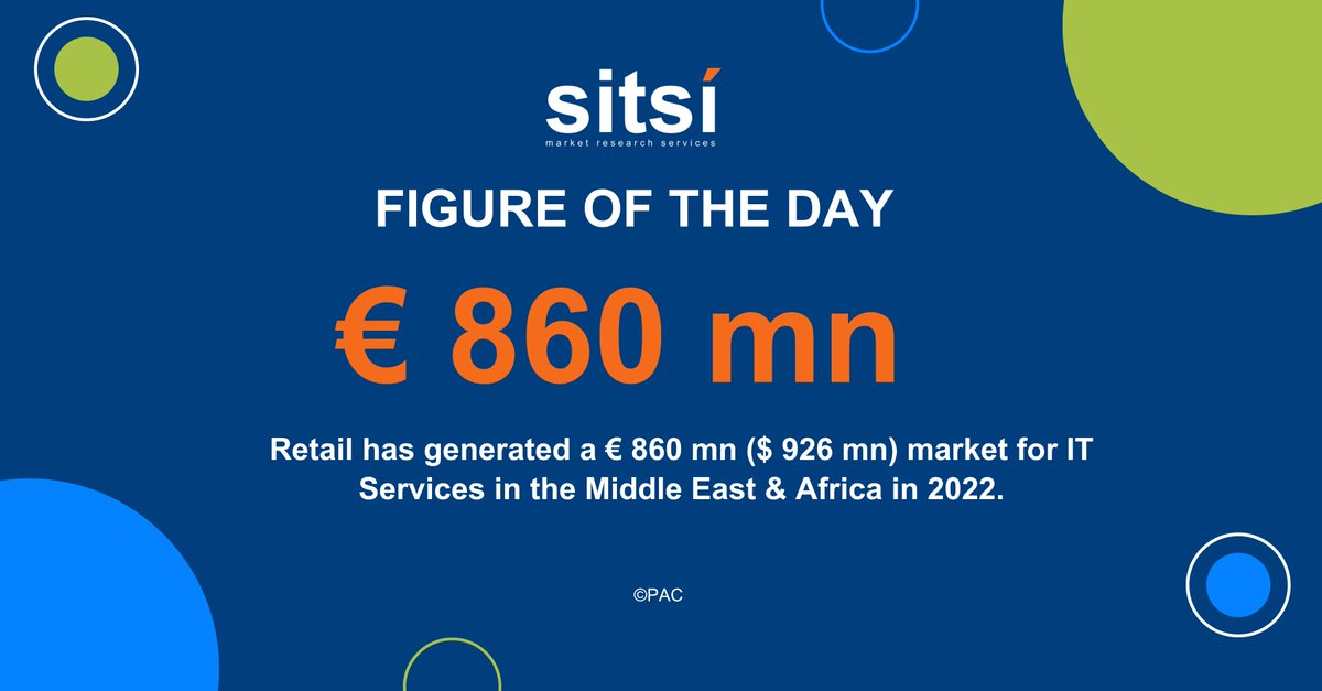 Retail has generated a € 860 mn ($ 926 mn) market for IT Services in the Middle East &amp; Africa in 2022. This represents 3.4% of the MEA market, building the 8th largest industry in the region.

#Middle East &amp; Africa #Retail #ITServices