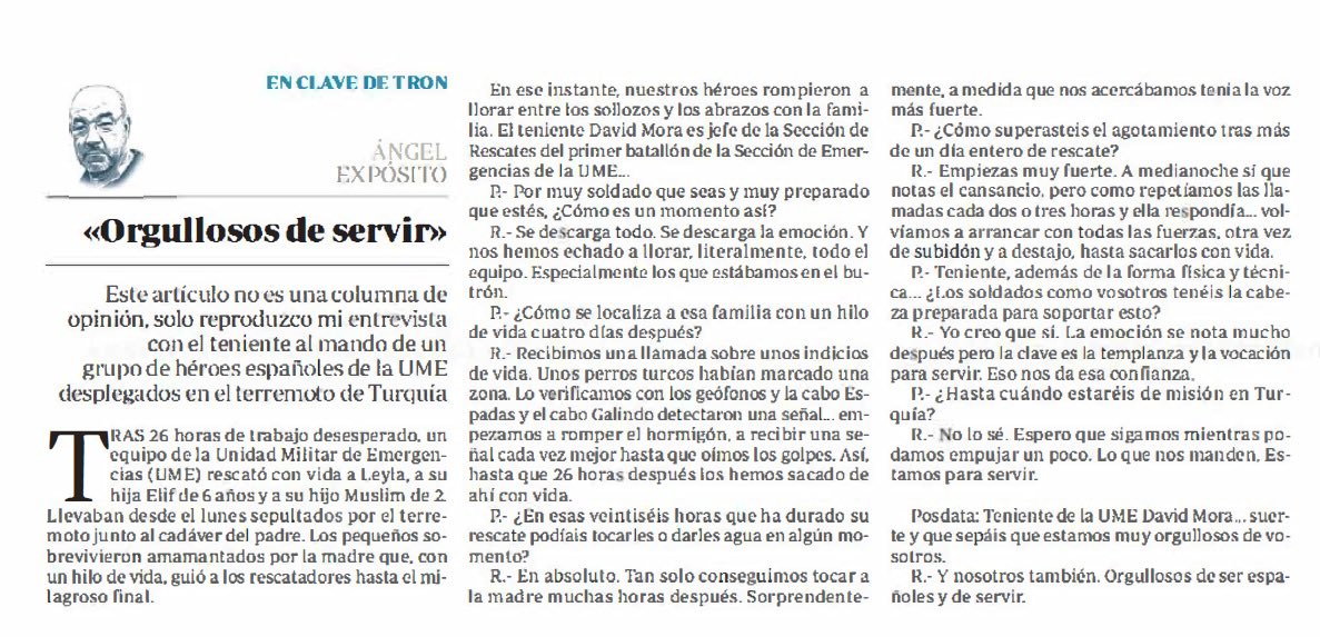 Orgullosos de la <a href="/UMEgob/">UME</a> siempre ayudando a las personas sea donde sea.Gracias!!!