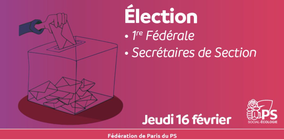 Les militant-e-s du @psparis8 ont voté 🗳️ :
➡️ Guillaume Eustache (@G_Eustache) est réélu Secrétaire de Section
➡️ Lamia El Aaraje (@lamiaela) est élue Première Fédérale du @PS_Paris