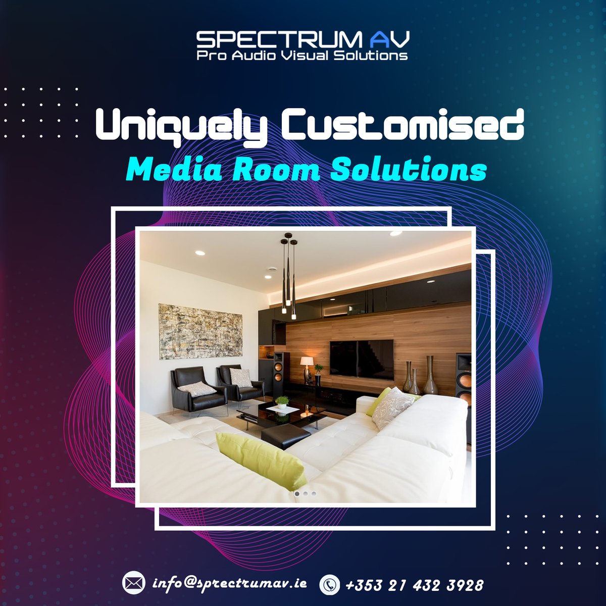 spectrumavie's tweet photo. We work with electrical contractors and architects to design and install need-based media room equipment, including zoned audio systems, lighting design, room heating, CCTV  and many more features. 

#mediaroomav #hometheatre #surroundsound #mediaroom #proav #avtweeps #spectrumav https://t.co/WSe6kImUzD