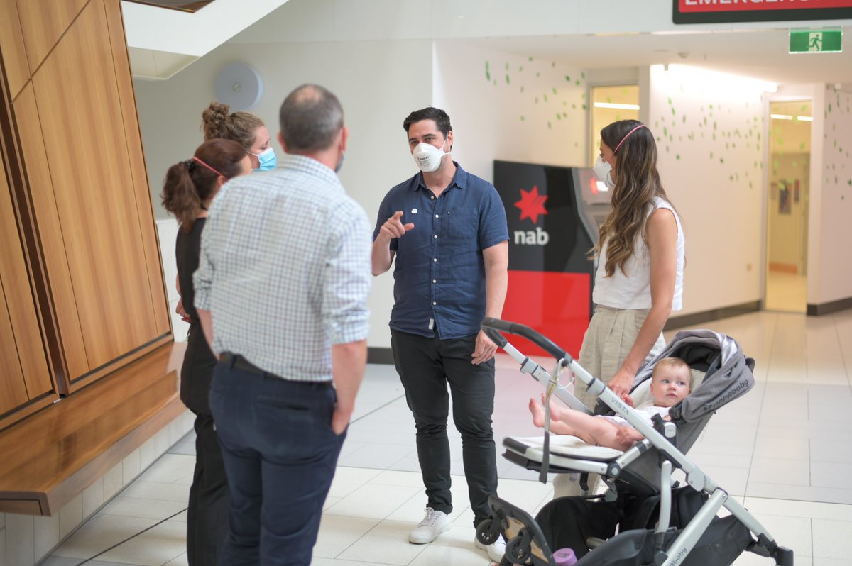 easternhealthau's tweet photo. One year on after finding himself paralysed by Guillian Barre Syndrome, Connor Fitzgerald returned to Box Hill Hospital to reunite with some of the incredible staff who helped treat him. https://t.co/IYfEzvXFE4