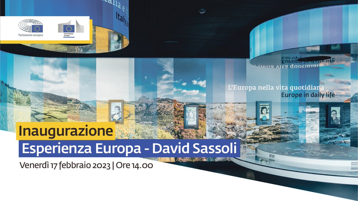 🇪🇺🆕Oggi ore 14:00
Inaugurazione ufficiale di Esperienza Europa con dedica a David Sassoli

🎙️Con
<a href="/EP_President/">Roberta Metsola</a>
<a href="/Antonio_Tajani/">Antonio Tajani</a>
<a href="/PaoloGentiloni/">Paolo Gentiloni</a>
<a href="/RaffaeleFitto/">Raffaele Fitto</a>
<a href="/gualtierieurope/">Roberto Gualtieri</a>
<a href="/AstroSamantha/">Samantha Cristoforetti</a> <a href="/ESA_Italia/">ESA_Italia</a> <a href="/ESA_EO/">ESA Earth Observation</a>
<a href="/pinapic/">Pina Picierno</a>

Modera Laura Chimenti

📡Segui LIVE fb.me/e/dMGr8O3kr