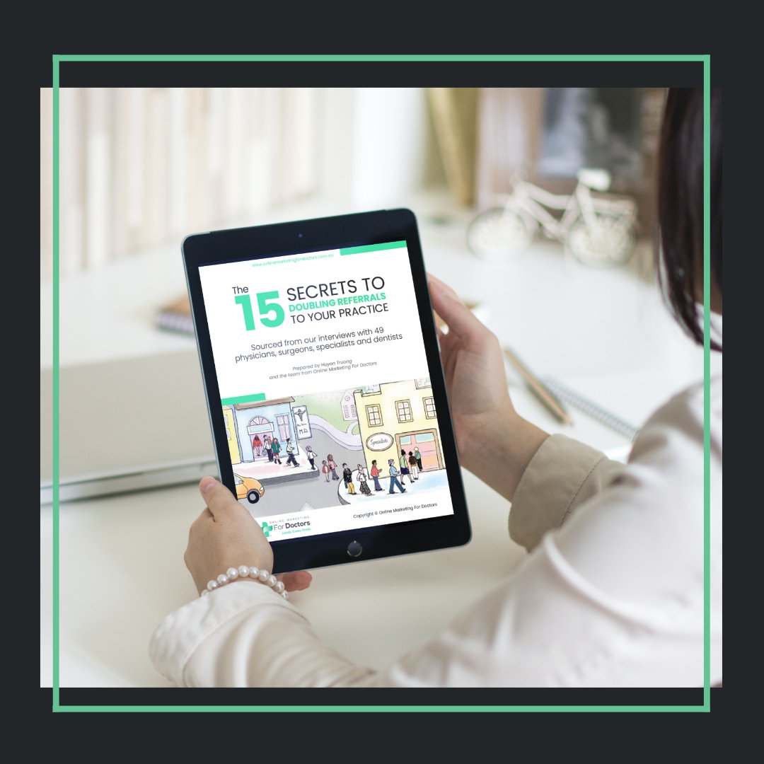 HuyenTruongMBA's tweet photo. Struggling to get enough referrals for your medical practice? 🤔 Our FREE ebook has the solution! 💡 

Take the first step towards a more successful medical practice! Download your copy today.📲 

https://t.co/my15BiplIT

#medicalmarketing #doctorreferrals #freeebook  #OMD https://t.co/8ZIZv4qjL1