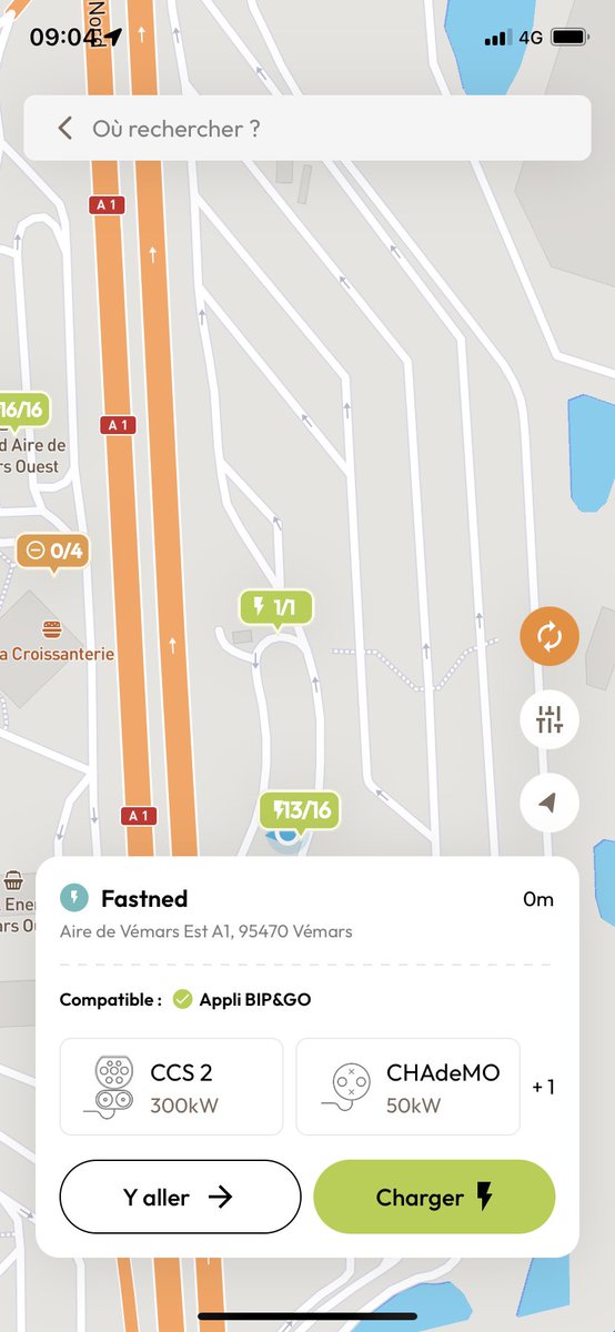VincentFanguet's tweet photo. Surprise pour les départs en #vacances : avec l’appli @bipandgo, il est désormais possible de déclencher et payer sa recharge électrique ⚡️ sur 37 000 bornes en France. J’ai essayé ce matin à Vémars sur #A1 et ça marche ! 👌 https://t.co/KCvhMsUVjZ