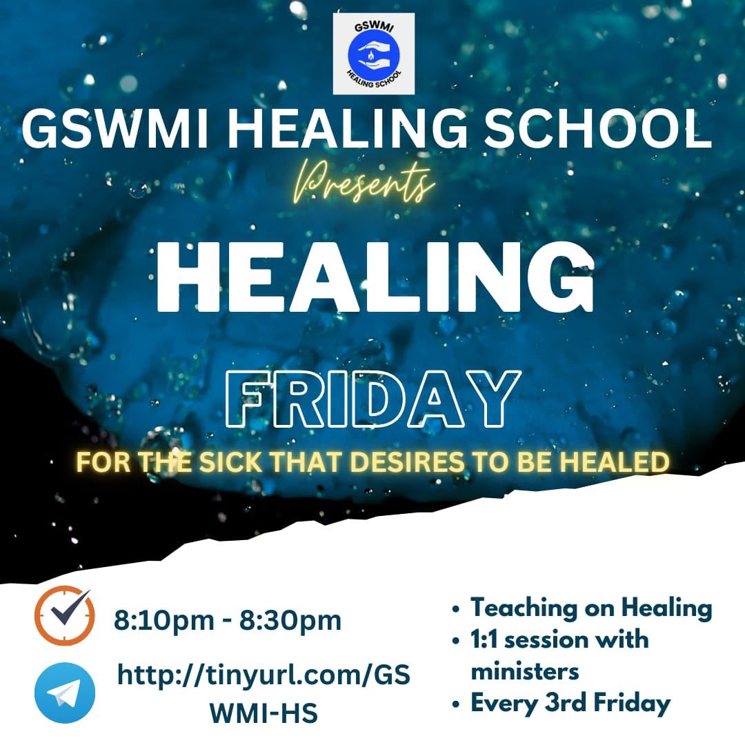 GSWMI_HealingSc's tweet photo. Are you or someone you know terminally ill?

Have you sought medical help but it seems all hope is lost? 

Have you been looking up to God for healing? 

Have you prayed and done all within your human capacity and you're yet to see changes? https://t.co/qWZtE4fAGR