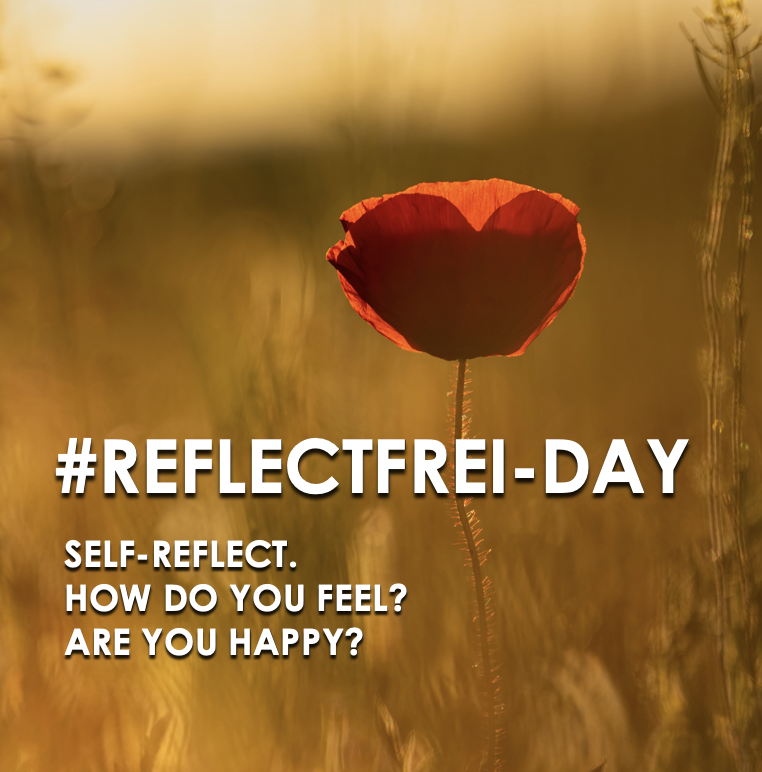 FREIOneDigital's tweet photo. Take a step back today to reflect on how you feel. 
Are you where you want to be? 

#reflectFREIday #FREI #selfreflect #selflove #selfaware #fridayvibes https://t.co/OlD1zmK2DO